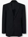 Man On The Boon. Wool Single-breasted Blazer In Grey