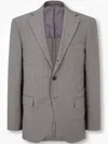 Man On The Boon. Wool Single-breasted Blazer In Neutrals