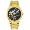 Manager Revolution Hand Wind Black Dial Mens Watch Man-rm-10-gm In Gold