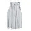 Manakaa Project Women's Grey Cord Top Silk - Silver Matt In Grey