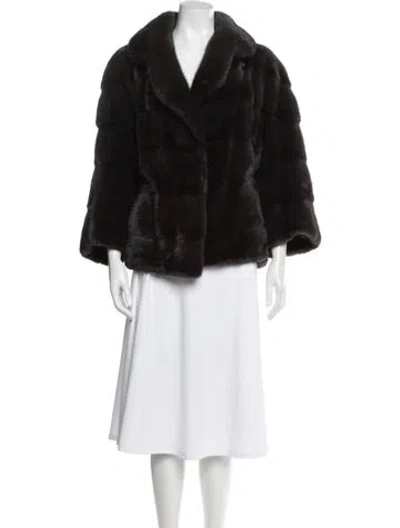 Pre-owned Manakas Mink Fur Jacket In Black