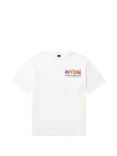 Manastash 그래픽 프린트 티셔츠 In White