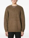 Manastash Brushed-effect Crew-neck Sweater In Brown