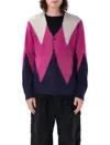 Manastash Aberdine Chevron-patterned Cardigan In Multicolor