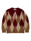 Manastash Diamond-pattern Cardigan In Brown