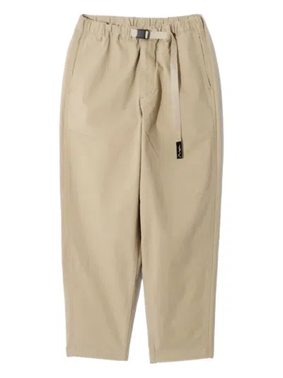 Manastash Elastic-waistband Tapered Trousers In Neutral
