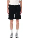 Manastash Flex Climber Elasticated Drawstring Shorts In Black