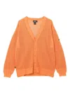 Manastash Hemp Mesh Cardigan In Orange