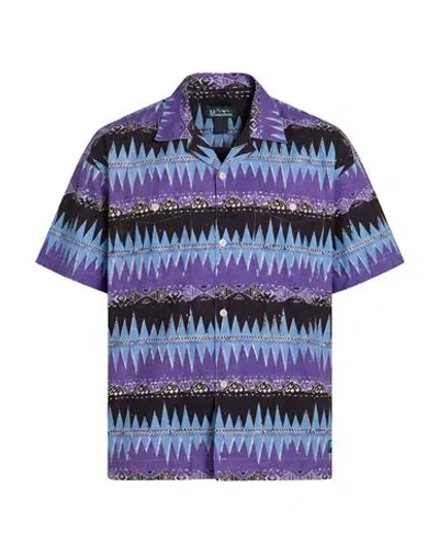 Manastash Man Shirt Purple Size L Cotton In Multi