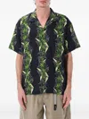 Manastash Relaxed Fit Manaloha Shirt With Open Collar In 黑色