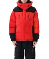 Manastash Monster Padded Hooded Jacket In Red