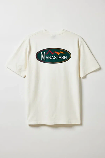Manastash Og Logo Graphic Tee In Cream, Men's At Urban Outfitters