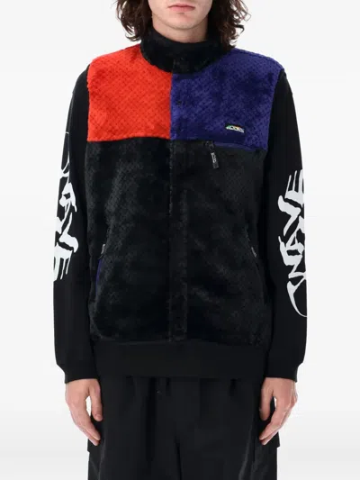Manastash Poppy Colour-blocked Fleece Gilet In Panel