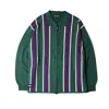 Manastash Sweater  Mca Stripe Zip Knit In Green