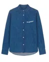 Manava Women's Blue Luke Crump Wish You Were Here Denim Shirt In Blue