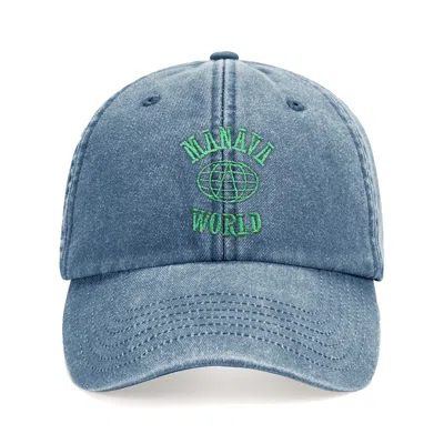 Manava Women's Blue  World Cap - Washed Midnight