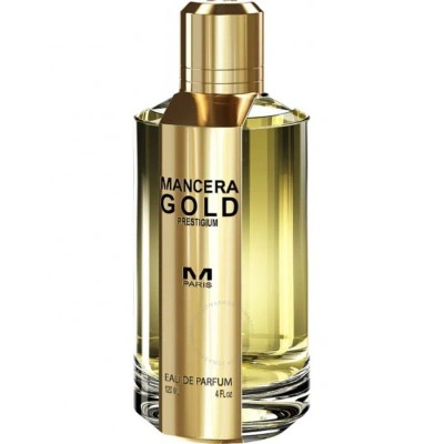 Mancera Men's Gold Prestigium Edp Spray 4 oz (125 Ml) In Gold / Orange / Rose Gold / White