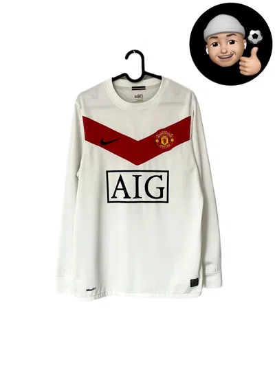 Pre-owned Manchester United X Nike 2009 2010 Manchester United Nike Home Vintage Soccer Jersey In White