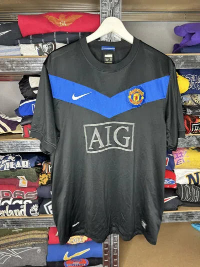 Pre-owned Manchester United X Nike Manchester United 2009/10 Away Football Shirt In Black