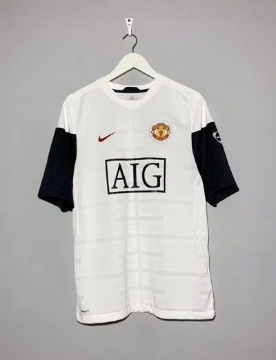 Pre-owned Manchester United X Nike Manchester United Nike Y2k Streetwear Football Shirt In White