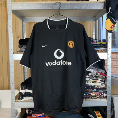 Pre-owned Manchester United X Nike Vintage Manchester United Nike Jersey Soccer Shirt 90's In Black