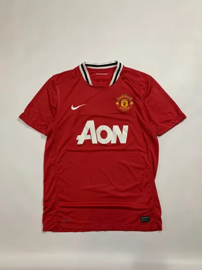 Pre-owned Manchester United X Nike Vintage Nike Manchester United Soccer Jersey 2011 In Red