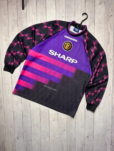 Pre-owned Manchester United X Soccer Jersey Vintage Manchester United Soccer Goalkeeper Jersey In Multicolor