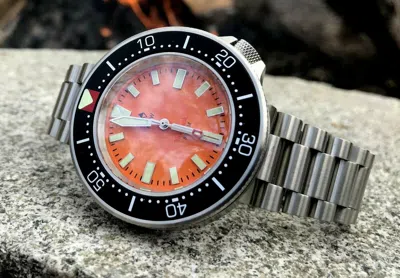Pre-owned Manchester Watch Works Mww Tatoskok Tat 2 Five Year Anniversary Swiss Ronda In Vibrant Autumn Orange