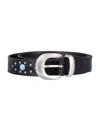 Mancini 1979 Alfred Leather Belt In Black