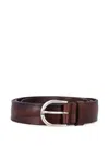 BUCKLE-FASTENING LEATHER BELT