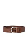 BUCKLE-FASTENING LEATHER BELT