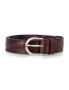 Mancini 1979 Buckle-fastening Leather Belt In Dark Brown