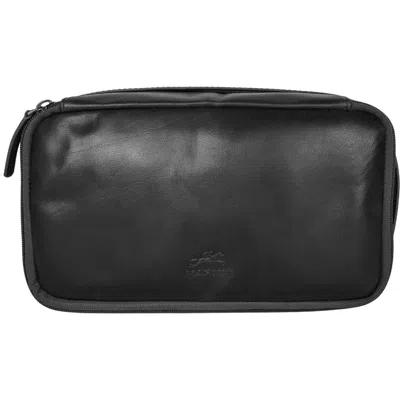 Mancini Buffalo Collection Classic Toiletry Kit In Black