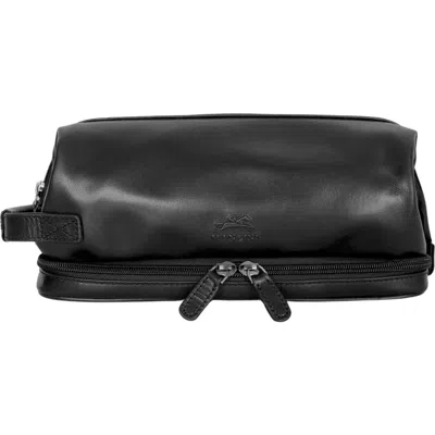 Mancini Buffalo Collection Organizer Toiletry Bag In Black