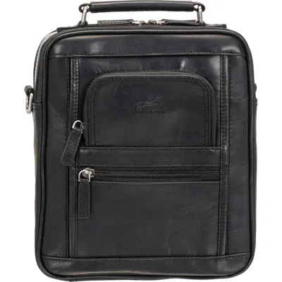 Mancini Buffalo Double Compartment Bag In Black