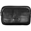 Mancini Buffalo Leather Belt Bag In Black