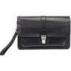 Mancini Buffalo Messenger Bag In Black