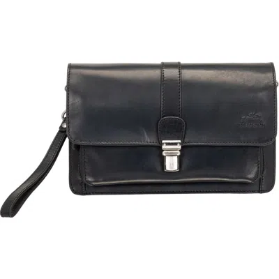 Mancini Buffalo Messenger Bag In Black
