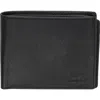 Mancini Buffalo Rfid Center Wing Wallet With Coin Pocket In Black