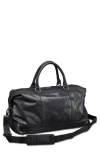 Mancini Carry-on Leather Duffle Bag In Black