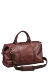Mancini Carry-on Leather Duffle Bag In Brown