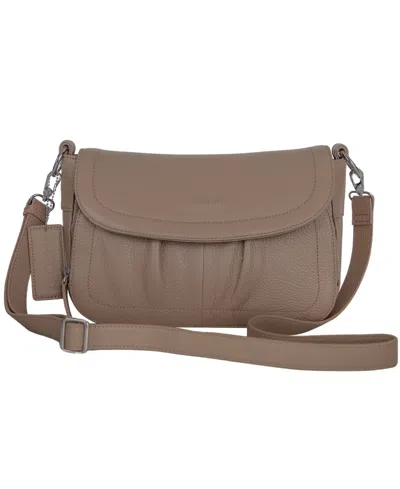 Mancini Charlotte Mini Organizer Crossbody Bag In Gold
