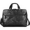 Mancini Double Compartment Briefcase In Black