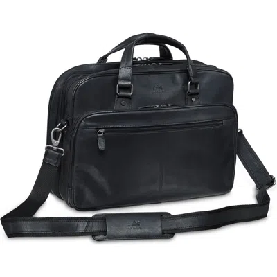 Mancini Expandable Rfid Briefcase In Black
