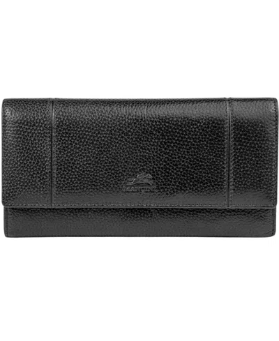 Mancini Fifth Avenue Rfid Secure Quad Fold Wallet In Black