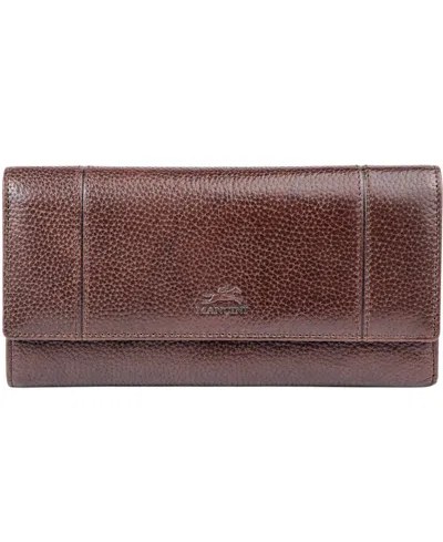 Mancini Fifth Avenue Rfid Secure Quad Fold Wallet In Brown