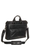 Mancini Leather Briefcase In Black