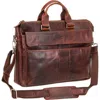 Mancini Leather Briefcase In Brown