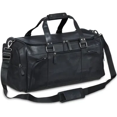 Mancini Leather Duffle Bag In Black