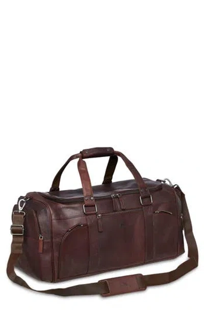 Mancini Leather Duffle Bag In Brown